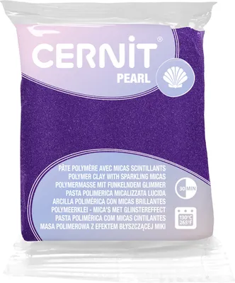 Produktbild von Cernit Polymer Clay Pearl Polymer-Ton Violet 56 g