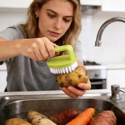 Produktbild von Scheuerbürste für, ergonomische Bürste mit rutschfestem Griff