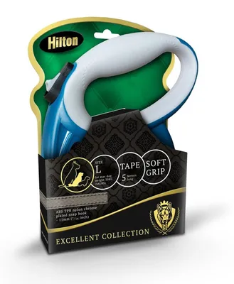 Obrázok produktu pre HILTON SMART DOG L Automatická vodítka 5 m, tmavomodro-sivá, pre psov do 30 kg