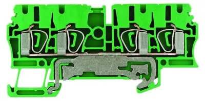 Productafbeelding van Weidmüller ZPE 2.5/4AN aardklem met trekveerverbinding, type GN/GE, artikelnummer 1608660000