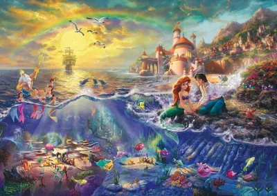Productafbeelding van 1000-delige puzzel van Schmidt Spiele, met afbeelding van Thomas Kinkade, Disney, Ariël, artikelnummer 59479