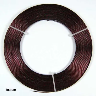 Produktbild von 10m Aluminium Flachdraht 5x1mm Aludraht flach Alu Draht Flachdraht Alustreifen braun