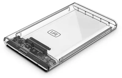 Produktbild von Externes Gehäuse 2,5" 1Life USB 3.0 HDD/SSD Transparent