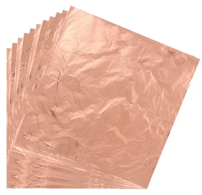 Produktbild von TRANKIELO® - 100 Blatt Roségold-Imitation, 14x14 cm - Zum Basteln, für Kunstprojekte, zur Dekoration