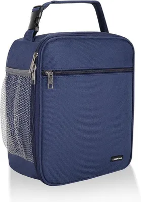 Produktbild von Kühltasche - Lunchtasche - Thermotasche - Lunch Tasche - Tragbar - Großes Fassungsvermögen - Für Arbeit, Schule, Picknick - Marineblau