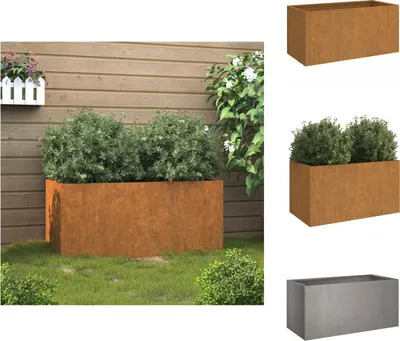 Image de vidaXL Bac à plantes 62x30x29 cm acier corten - Pots de fleurs & bacs à plantes