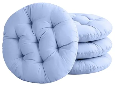 Obrázok produktu pre Solidchoice – Súprava 4 okrúhlych sedacích vankúšov, 40x40 cm, vhodné do interiéru aj exteriéru