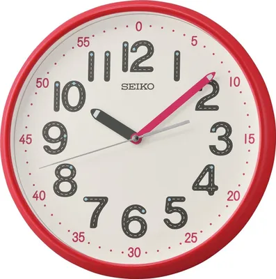 Produktbild von Seiko QXA793R Wanduhr mit Quarzwerk Rot