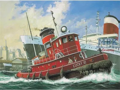 Obrázok produktu pre Revell Harbour Tug, Model tlačného člna (vlečného člna)., Montážna sada, 1:108, Harbour Tug, Harbour Tug, Stredný