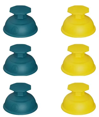 Produktbild von INF 6er Set Silikon Schröpfgläser Vakuum Sauger 6.8cmx6.8cmx2cm für Nacken