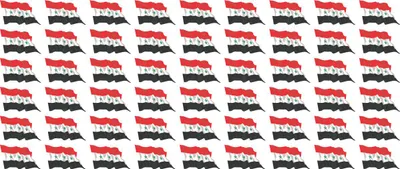 Produktbild von Mini Aufkleber Set - Pack wehend - 20x12mm - selbstklebender Sticker - Fahne - Irak - Flagge / Banner / Standarte fürs Auto, Büro, zu Hause und die Schule - 54 Stück