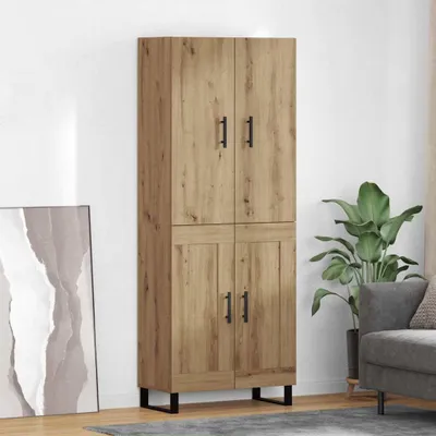 Obrázok produktu pre vidaXL Vysoká komoda, 2 kusy, Imitácia dreva Artisan, 69,5 x 34 x 180 cm