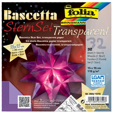 Obrázok produktu pre Folia 860/1515 Bascetta Stern - fialová, transparentná, Ø 20 cm