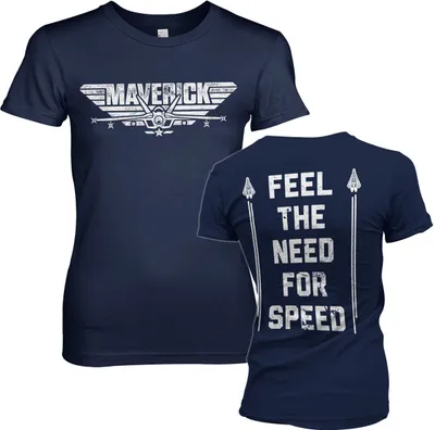 Produktbild von Top Gun Maverick - Need For Speed Girly Tee - XX-Large - Navy