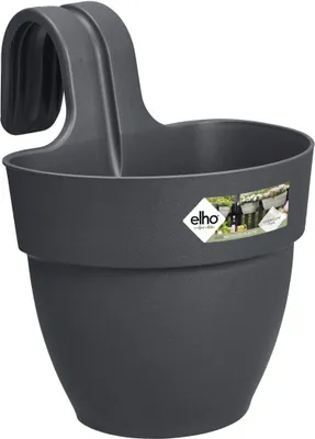 Produktbild von Elho Blumentopf zum Hängen Kunststoff anthrazit 20,5 x 24,1 x 26,5 cm Vibia Campana Easy Small