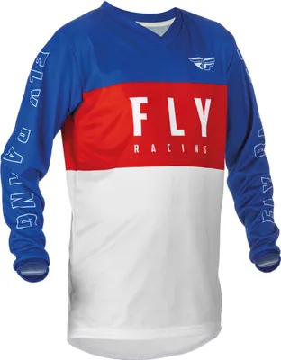 Image de Maillot de motocross Fly Racing F-16 Jugend, rot/weiß/blau, YXL