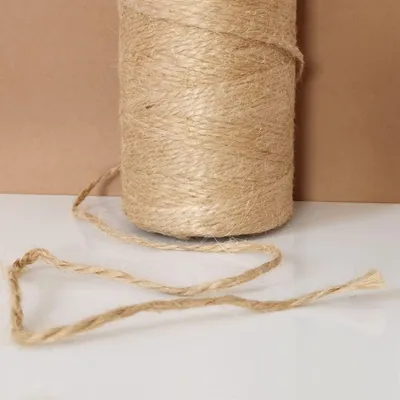 Produktbild von 50 m - 1,8 mm - Naturbaumwollkordel, Makrameegarn, Baumwollseil, Baumwollfaden, kräftiges Braun