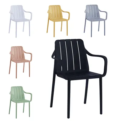 Immagine prodotto di Sedia da giardino VORTIVO, 1 pezzo, nera - impilabile, resistente UV, fino a 200 kg
