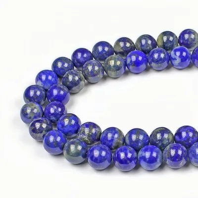 Produktbild von Natürliche Lapislazuli-Perlen für die Schmuckherstellung, 35 Stück
