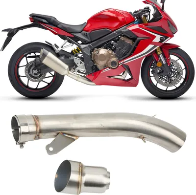 Obrázok produktu pre Náhradná stredná rúrka výfuku z nehrdzavejúcej ocele pre motocykel CB650F CBR650F CB650R CBR650R
