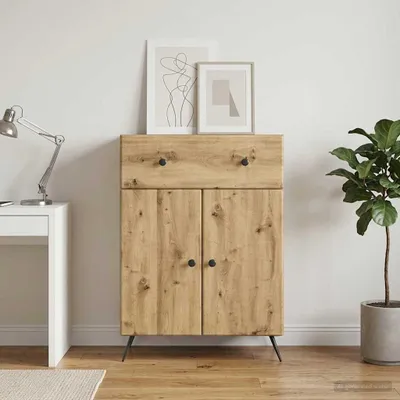 Image de Buffet vidaXL en chêne Artisan 66 x 34,5 x 90 cm, bois aggloméré