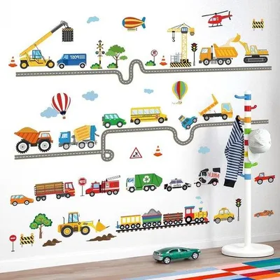 Produktbild von Auto-Motiv-Sticker für Auto, LKW und Lastwagen für Kinderzimmer und Spielzimmer