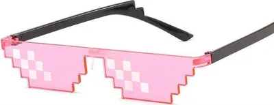 Imagen del producto de Jumada's – Gafas de sol "Thug Life" – Gafas de sol para festivales – Color rosa