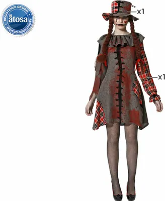 Obrázok produktu pre Prevlek pre dospelú voodoo bábiku šedý polyester - M/L