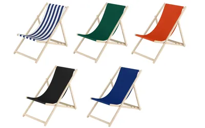 Produktbild von Buche-Liegestuhl, Gartenliege klappbar Strandstuhl Stofffarbe wählbar V-10-110