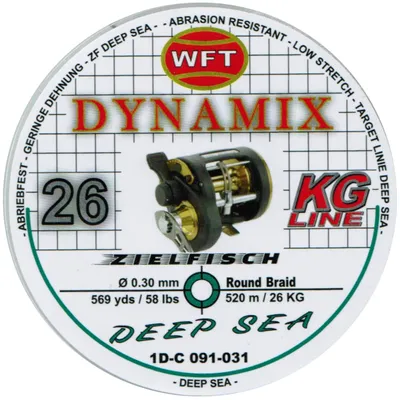 Produktbild von WFT Dynamix Round Deep Sea grün 520m 0,30mm 26kg geflochtene Schnur