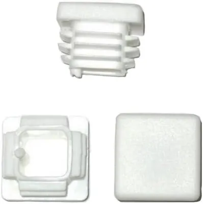 Produktbild von 100 Stück - Lamellenstopfen Vierkantrohrstopfen 20 x 20 mm (Außen) Stopfen - WEISS