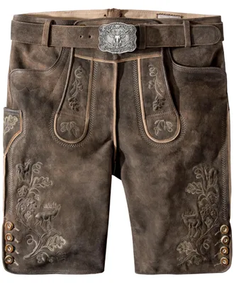 Productafbeelding van Stockerpoint Heren lederen broek Bastian I, maat 44-60. Comfortabele traditionele broek van hoogwaardig leer