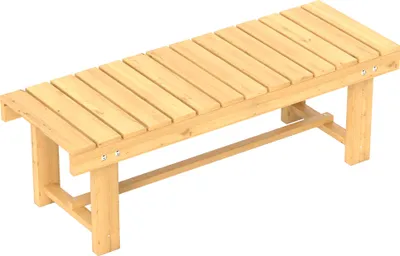 Produktbild von 2-Sitzer Gartenbank Holz, wetterfest Sitzbank, Gartenmöbel mit Wasserresistente Lackierung, Parkbank 250kg belastbar, Holzbank für Balkon Terrasse, Garten, 110 x 38 x 35 cm Naturholz