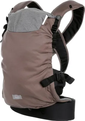 Obrázok produktu pre Pohodlné prekrížené ramenné popruhy - Dvojitá nastaviteľná pracka - Ergonomické - Nastaviteľná šnúrka - Kapucňa s ochranou proti vetru - Nosič pre bábätká na bruchu - Max. 9 kg - Béžová prenosná taška