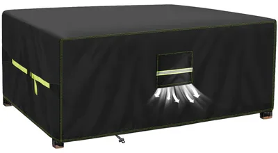 Produktbild von VDISRR Abdeckung Gartenmöbel Winterfest, 420D Oxford Abdeckplane Gartenmöbel 250x210x90cm, Abdeckhaube Tischabdeckung mit Belüftungsöffnungen Wasserdicht, UV-beständig für Gartentisch Sitzgruppe