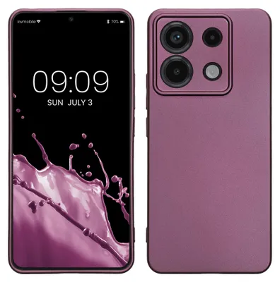 Produktbild von kwmobile Handyhülle für Xiaomi Redmi Note 13 Pro 5G / Poco X6 5G Hülle - Silikon Case metallisch schimmernd - Schutzhülle Cover - Metallic Lavendel
