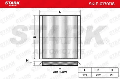 Produktbild von STARK SKIF-0170118 Innenraumfilter Pollenfilter für HYUNDAI Tucson (TL, TLE) für KIA SPORTAGE (SL)