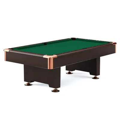 Produktbild von Automaten Hoffmann Billardtisch "Club Pro III" Dekor Nussbaum, EuroSpeed, Grün, 9 ft (Spielfeld 254x127 cm)