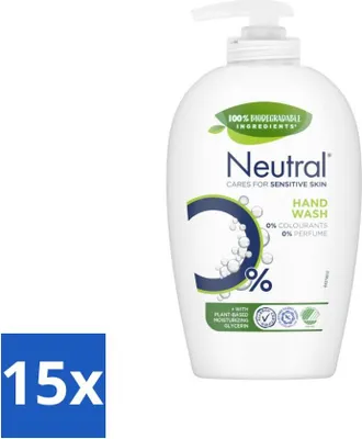 Obrázek produktu pro Neutrální tekuté mýdlo na ruce 250 ml - hodnotné balení - 15 kostek