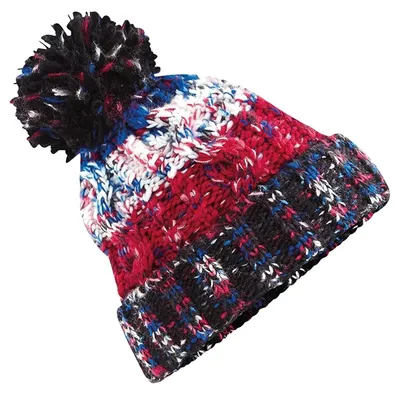 Image de Bonnet à pompon Beechfield pour femme FK1437 (taille unique) (noir)