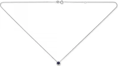 Produktbild von Collier aus 333/- Weißgold mit Saphir