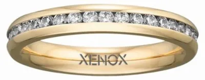 Produktbild von Xenox Damenring Edelstahl gold IP mit Zirkonia Gr.52 X2303/52