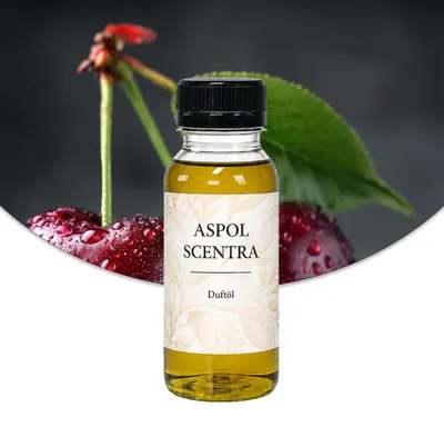 Produktbild von Aspol Scentra Kirsche UFIGREEN Duftöl für Kerzen 100 ml, KI-generiertes Bild