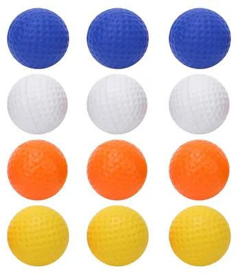 Obrázek produktu pro 12 kusů dětských golfových míčkůPolyuretanBarevná sada elastických golfových míčků Tréninkové příslušenství