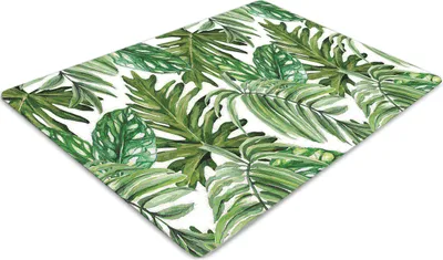 Produktbild von Stuhlunterlage Bürostuhlunterlage 120 cm x 90 cm Bodenmatte Bürostuhlunterlage - Dschungelblätter