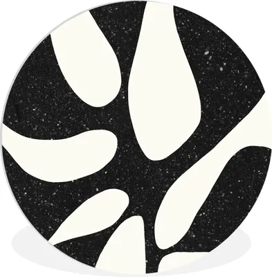 Produktbild von MuchoWow® Rundes Wandbild - Runde Bilder Pflanze - Schwarz - Minimalismus Ø 60 cm Kreis Wanddekoration Kunststoff - Wandkreis - Wandschmuck - Wand Kreis - Das Schlafzimmer - Die Bilder - Wandmalerei - Kunst für das Haus - das Plastik