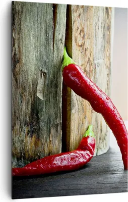Produktbild von Bild auf Leinwand - Leinwandbild - Einteilig - Chili Gewürz Gemüse - 80x120cm - Wand Bild - Wanddeko - Wandbilder - Leinwanddruck - Wanddekoration - Leinwand bilder - Wandbild - PA80x120-2264