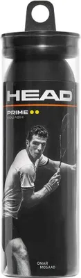 Produktbild von HEAD Prime 3 Ball Can Squash Bälle, Gelber Punkt, Schwarz, 3 Stück(e), Tube
