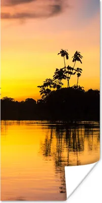 Produktbild von MuchoWow® Poster Wasser - Natur - Sommer - Himmel 60x120 cm - Wandschmuck