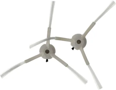Produktbild von vhbw 2x Seitenbürste kompatibel mit Laresar Mars01, L6 Nex, L6 Pro Saugroboter - Reinigungsbürsten Set, links/rechts, weiß